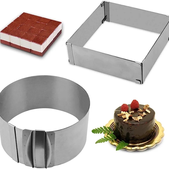 Adjustable Cake Mold Ring 6-12 Inch Mousse Ring Stainless Steel Cake Mold Baking - Picture 1 of 6